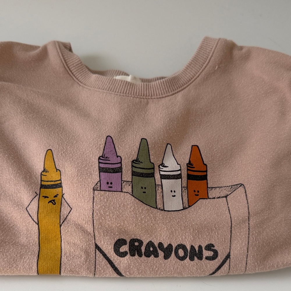 Greige Crayon Pocket Sweatshirt - Mauve Pink - Picture 4 of 4